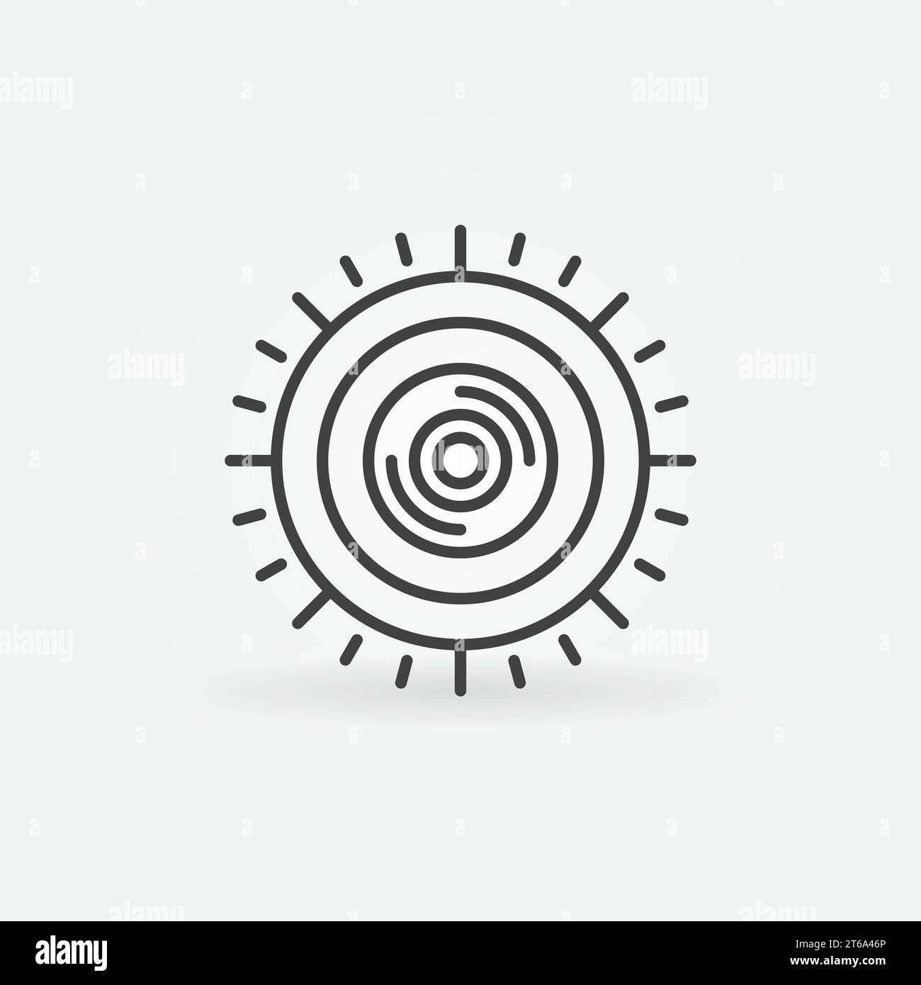 360-degree Camera linear vector concept minimal icon or logo element Stock Vector