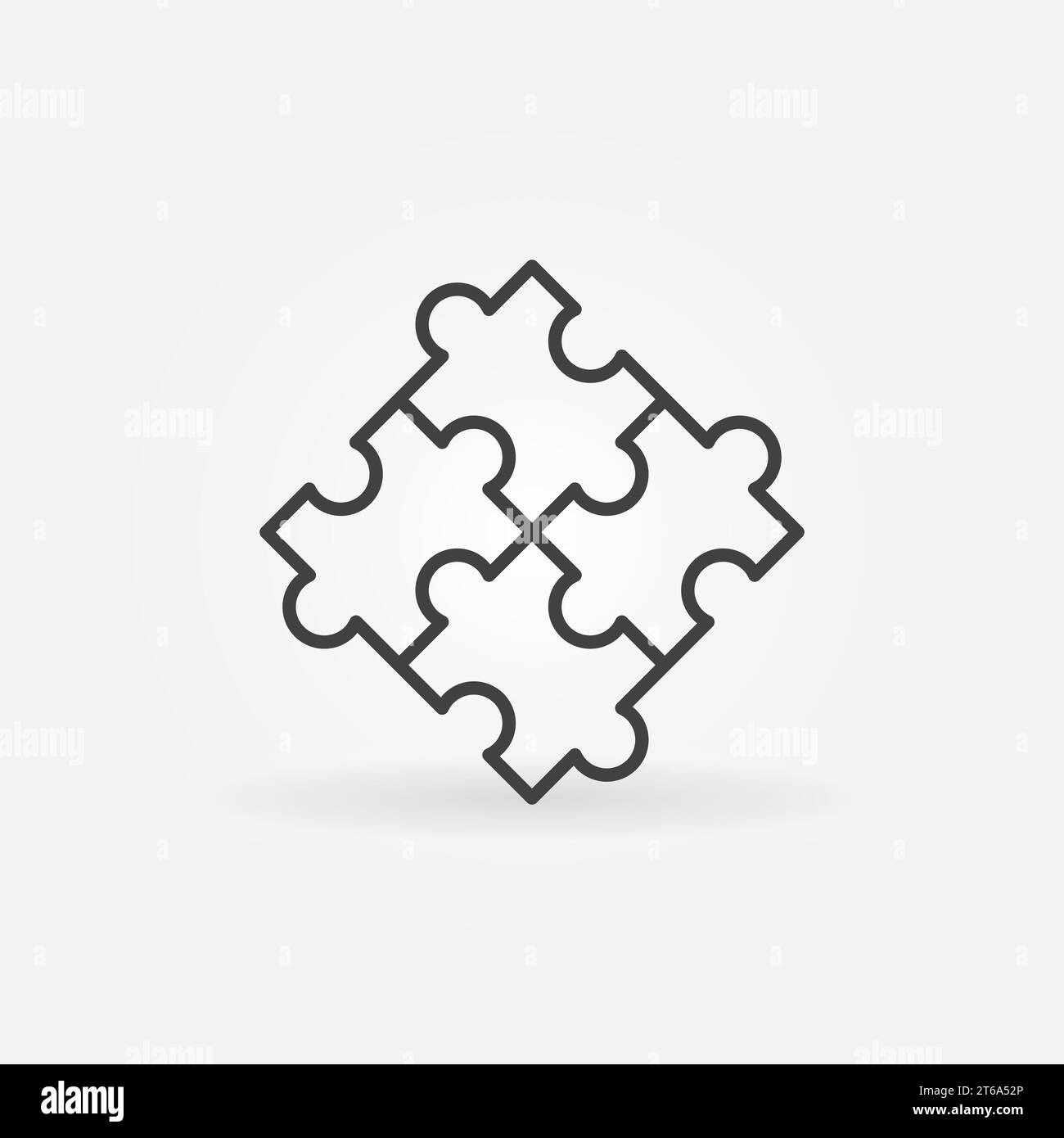 Vector Puzzle concept icon or sign in outline style Stock Vector Image ...