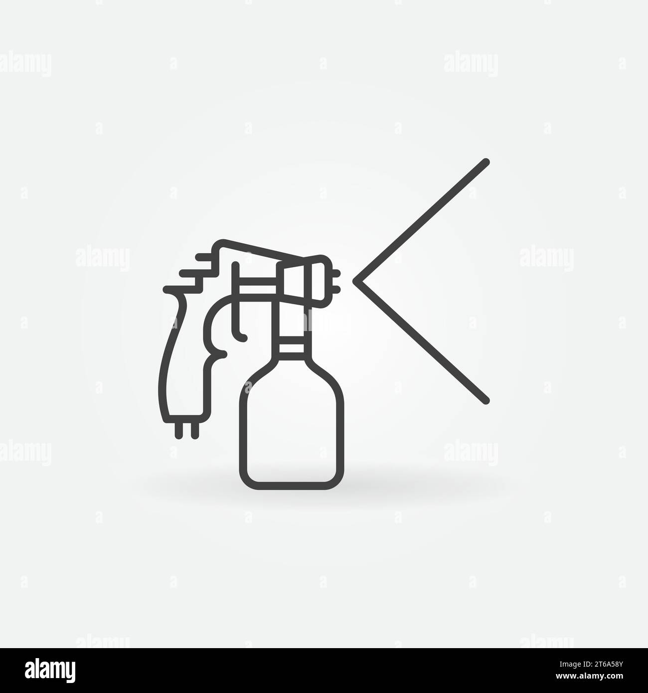 Vector Paint Sprayer outline concept icon or design element Stock ...