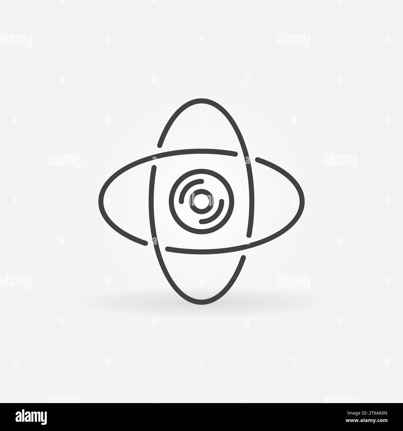 360 camera outline concept minimal vector icon or design element Stock Vector
