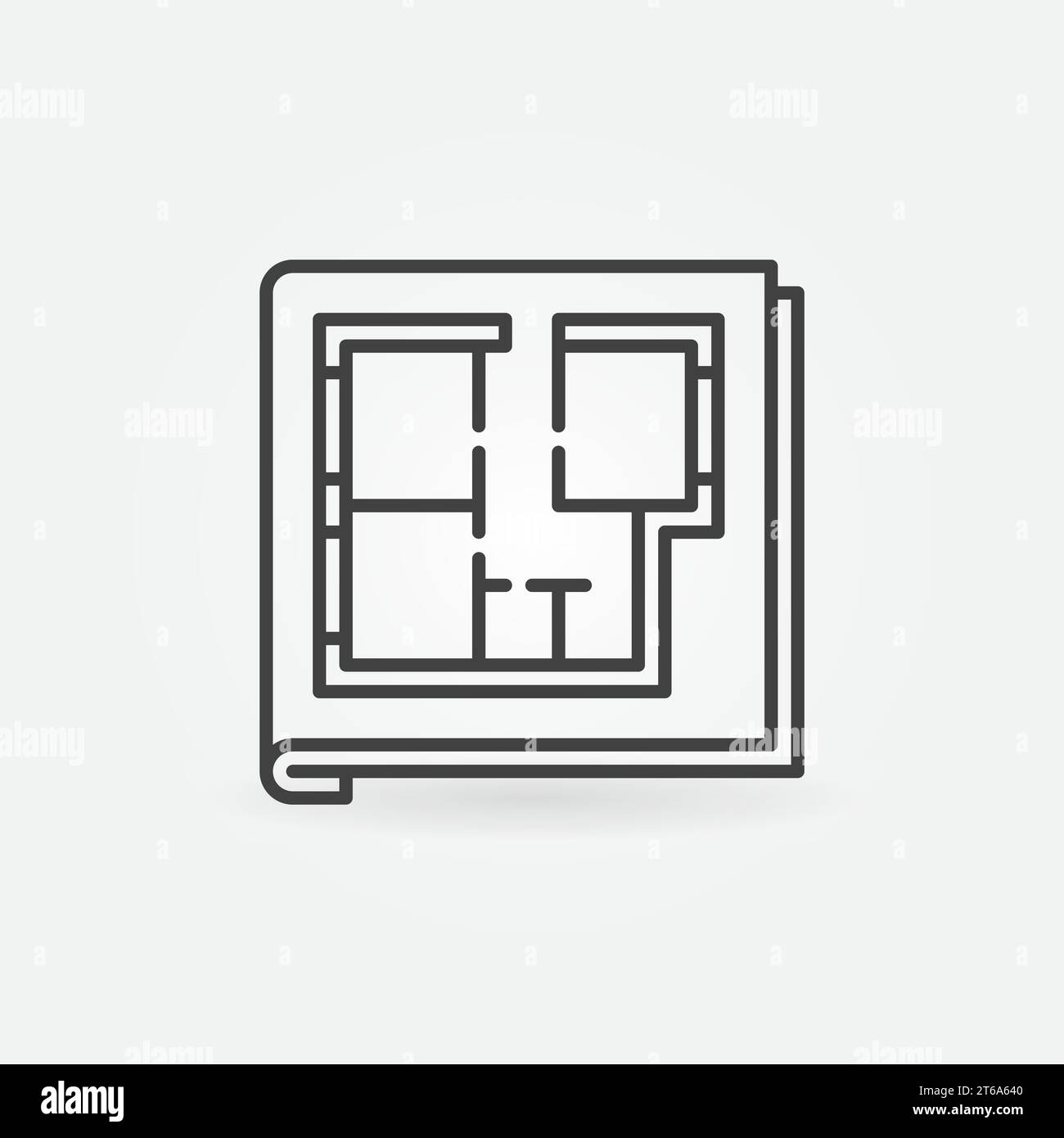 House Floor Plan Documents linear vector concept icon or logo element ...
