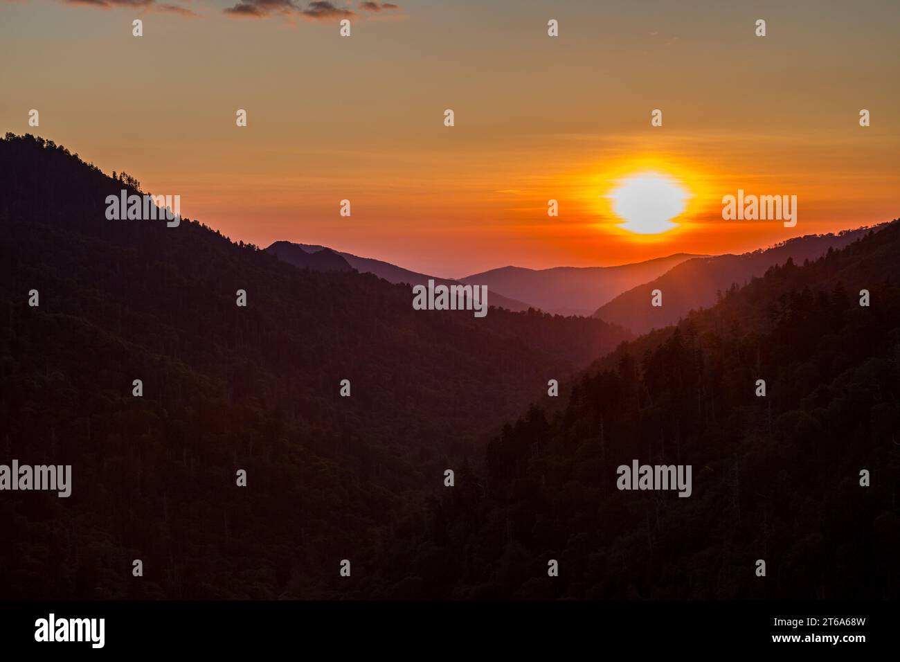 View from the Ben Morton Overlook on Hwy 441 Newfound Gap Road on the ...