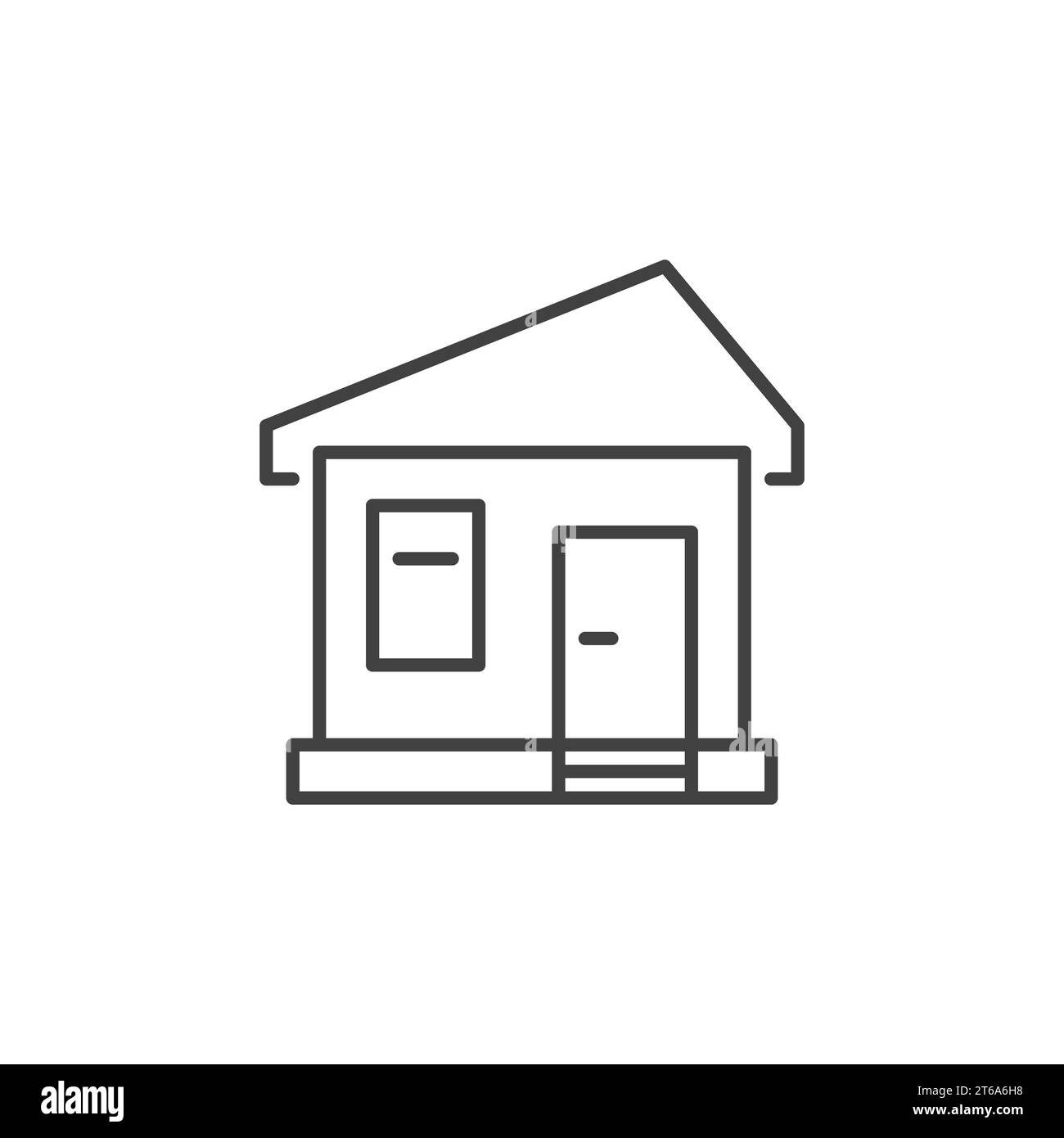 House vector concept minimal icon or symbol in thin line style Stock ...