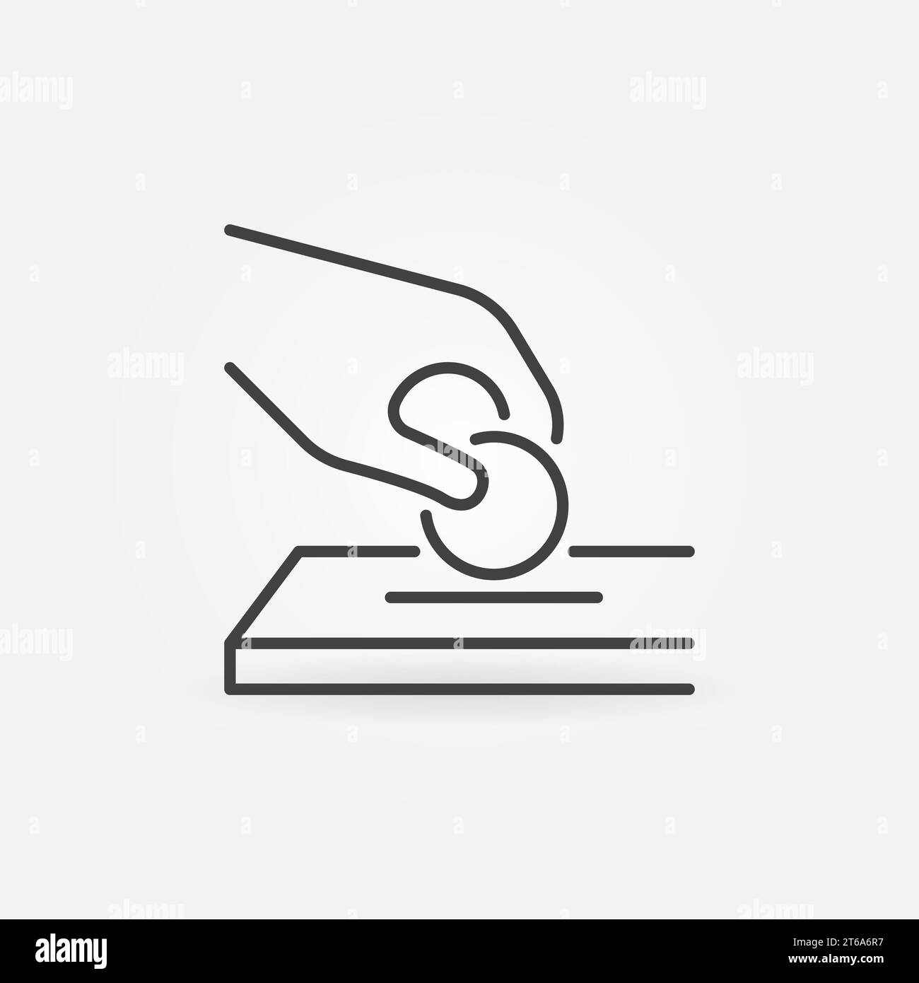 Donation vector thin line concept simple icon or design element Stock Vector