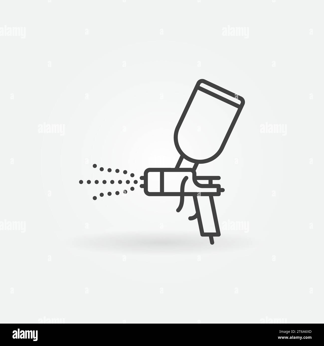 Car Paint Spray Gun linear vector concept icon or logo element Stock Vector