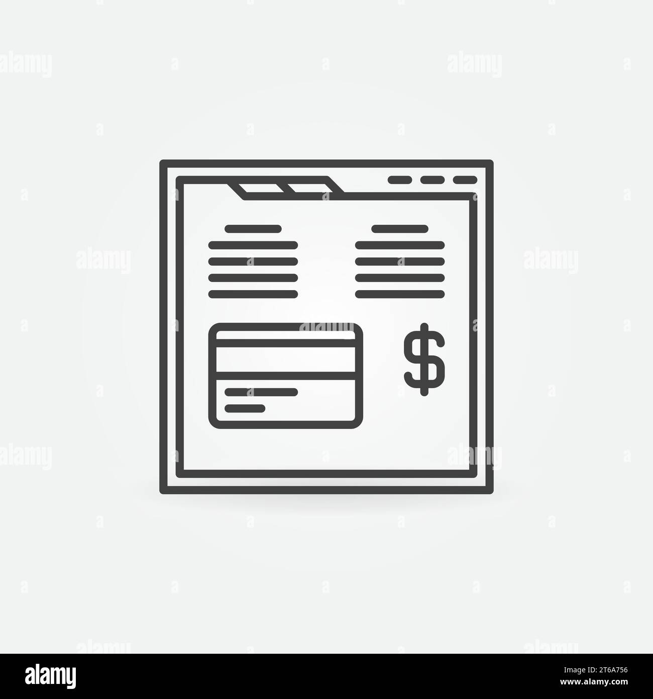 Online Banking line icon. Vector  Browser with Mobile Banking linear vector concept symbol