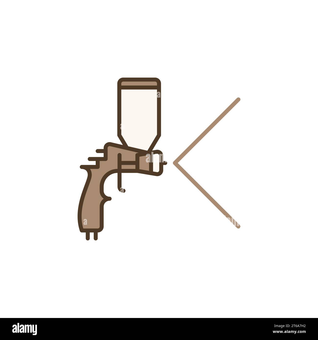 Spray Gun Detail Painting vector concept colored icon or symbol on ...