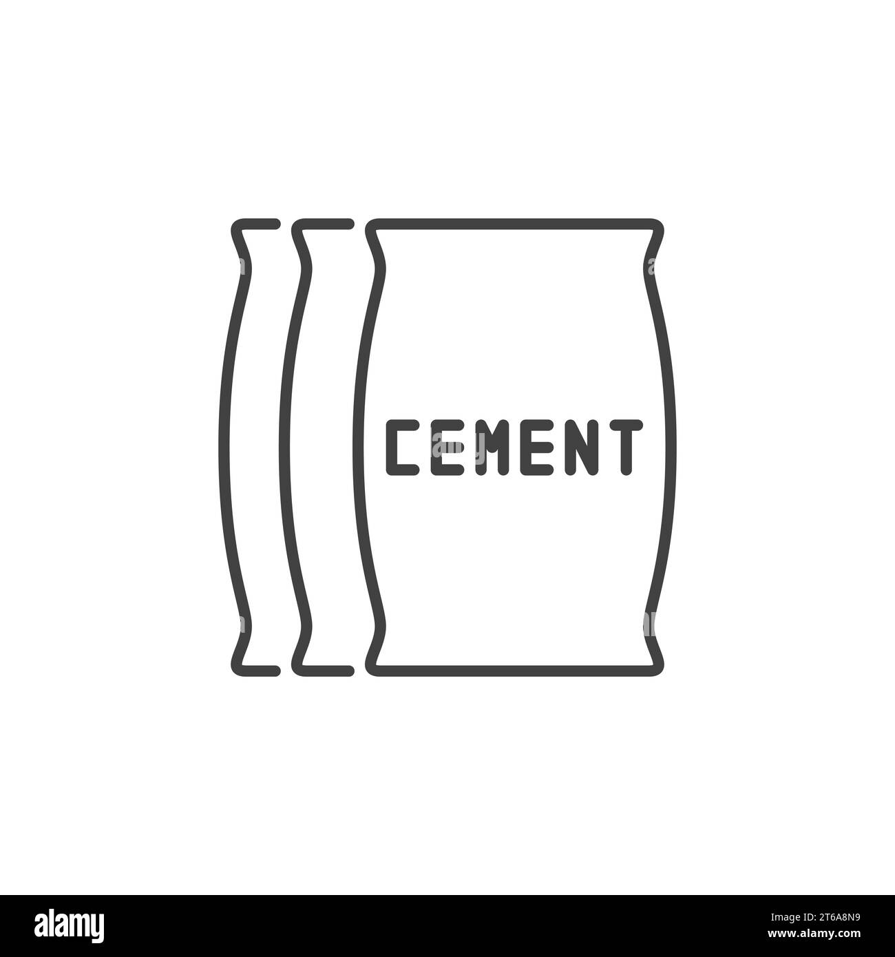 Cement Bag vector concept outline icon or design element Stock Vector