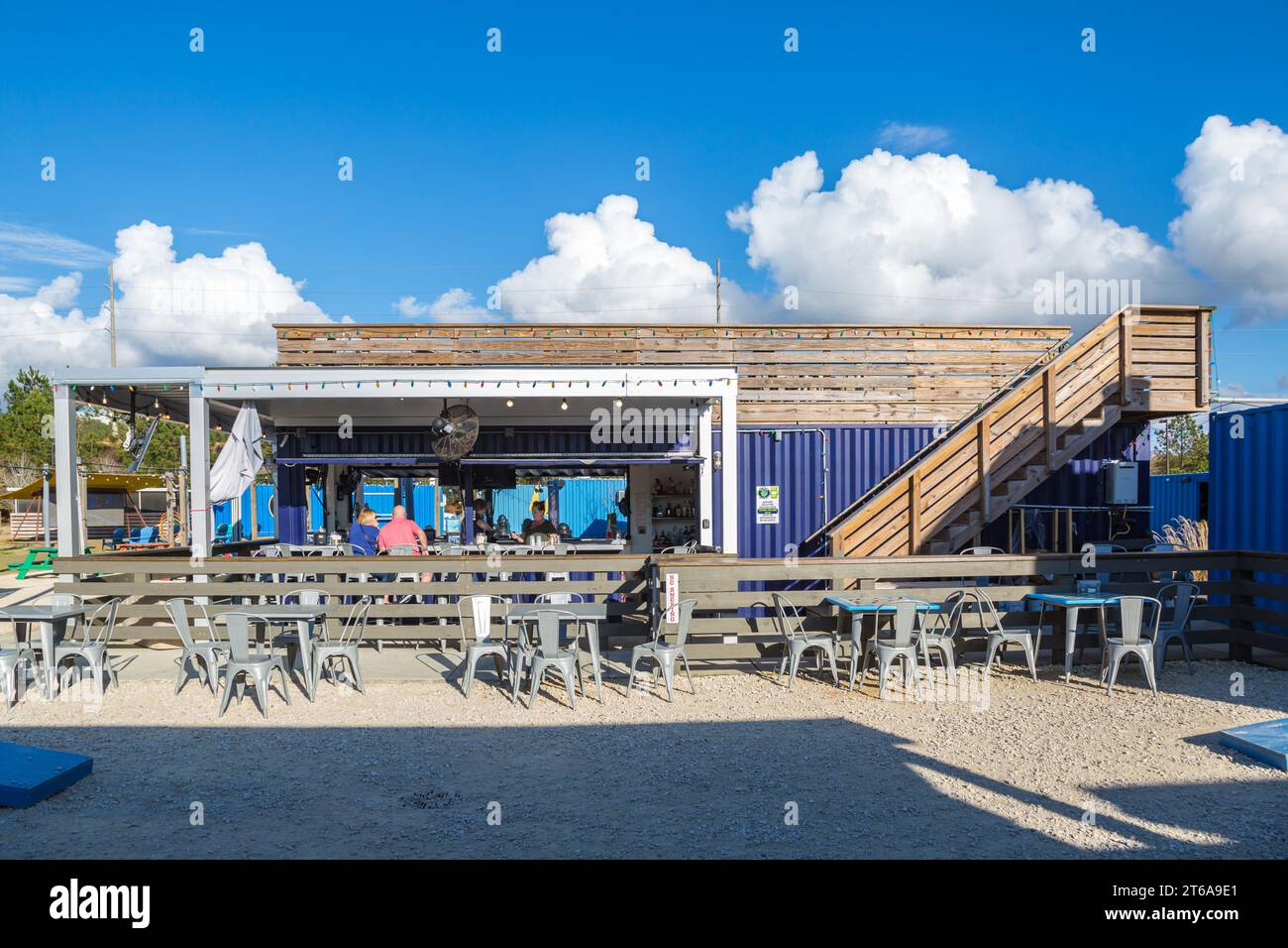 Tap Station bar at The Fort outdoor dining and entertainment hangout
