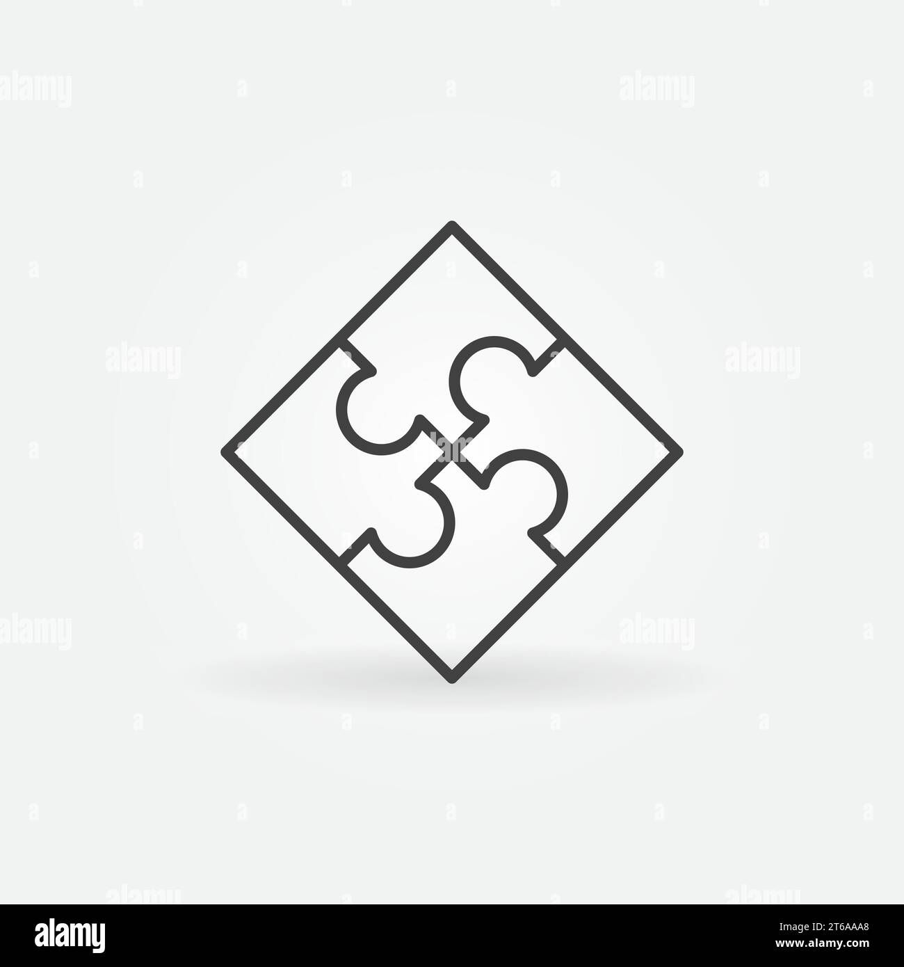Vector Jigsaw Puzzle concept icon or symbol in thin line style Stock ...