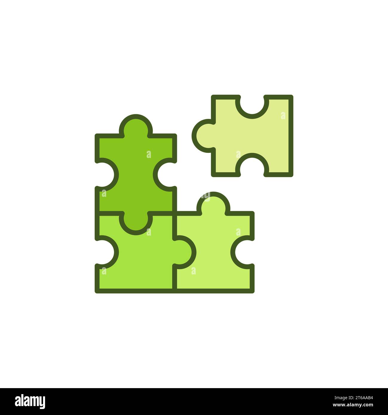 Vector Puzzle Pieces concept colored icon or logo element Stock Vector ...