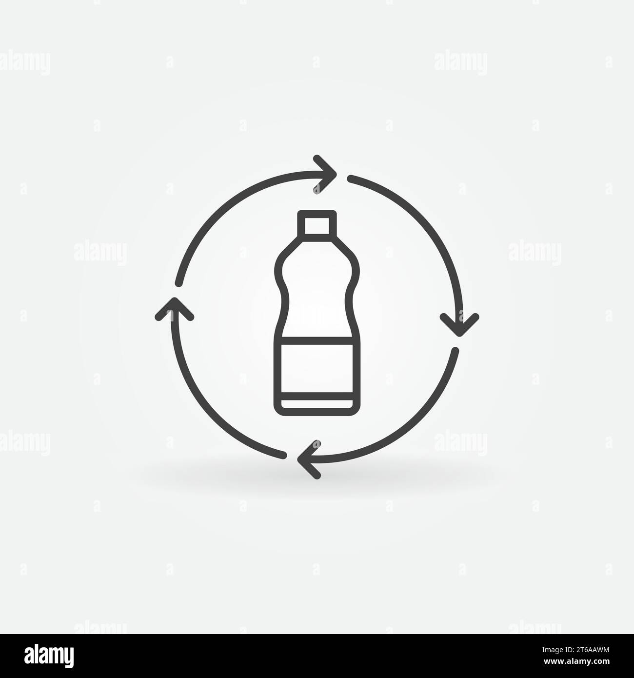 Recycle Plastic Bottle outline vector concept icon or design element ...