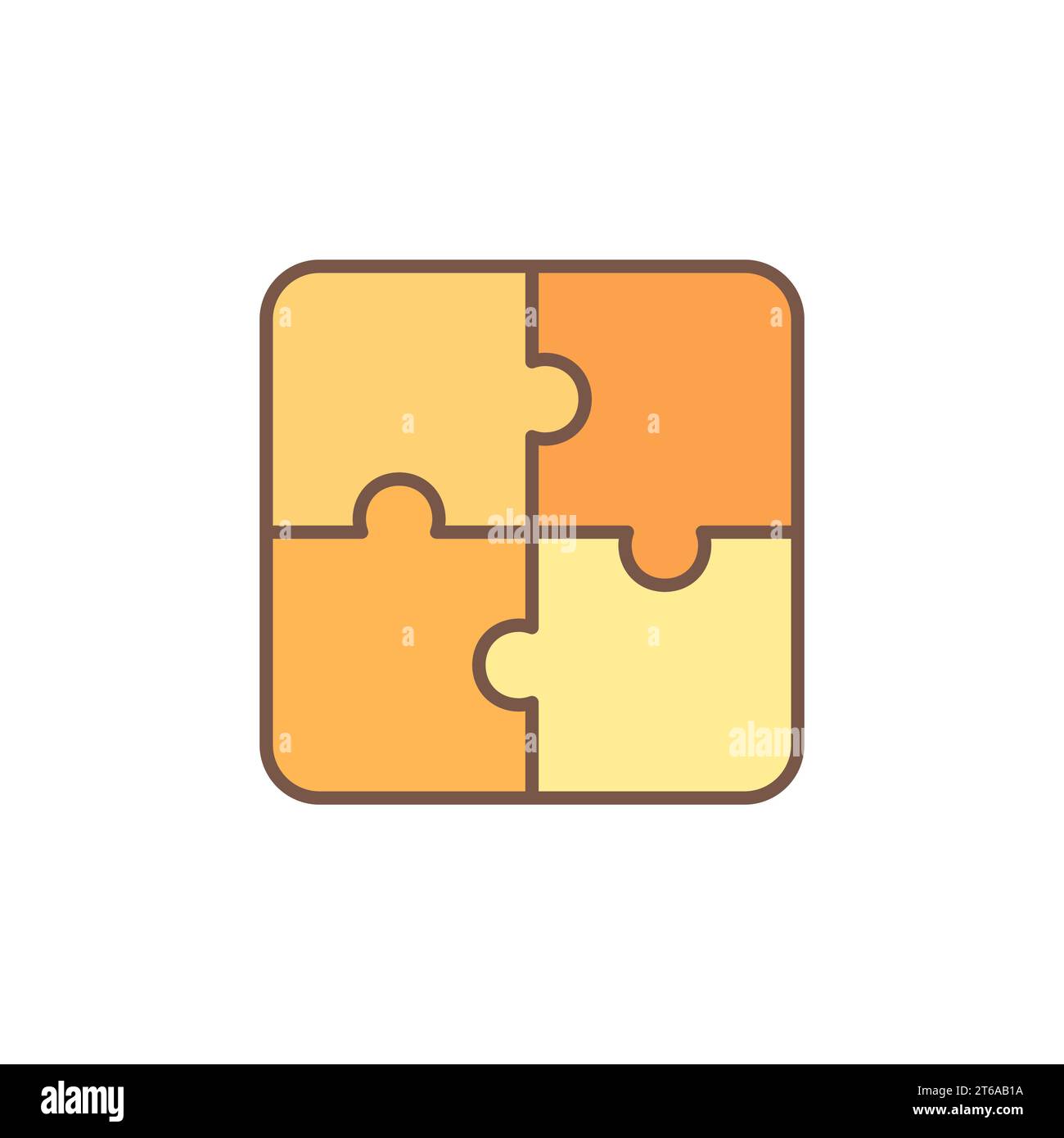 Jigsaw puzzle vector concept colored icon or symbol Stock Vector Image ...
