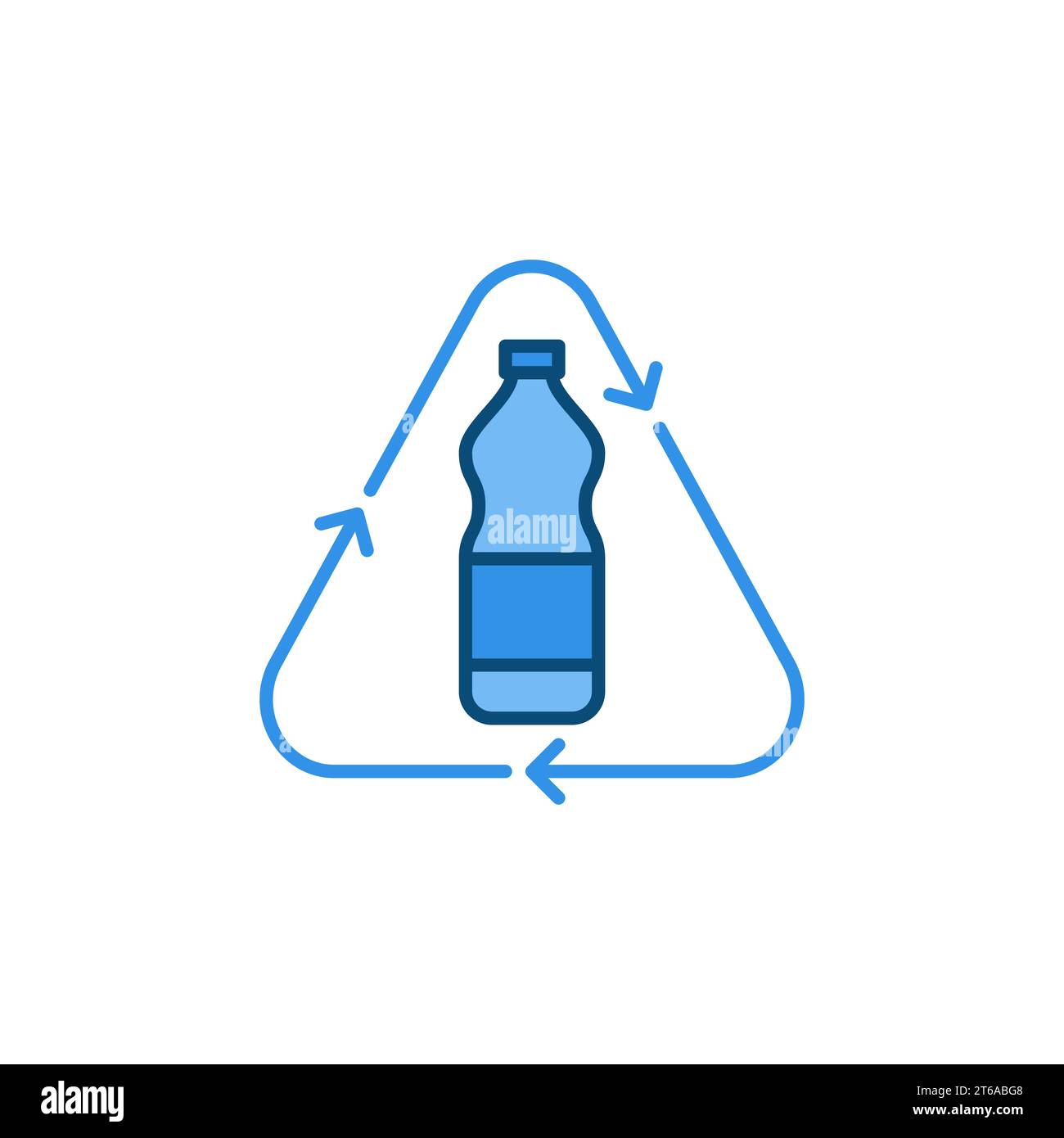 Plastic Bottle Recycling vector concept colored creative icon or logo ...