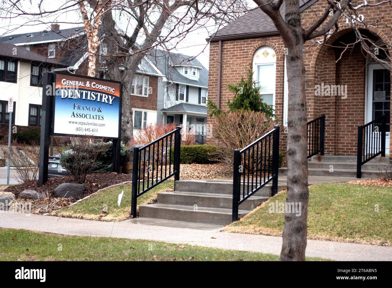 Entryway to dental office on Snelling Avenue St Paul Minnesota MN USA Stock Photo