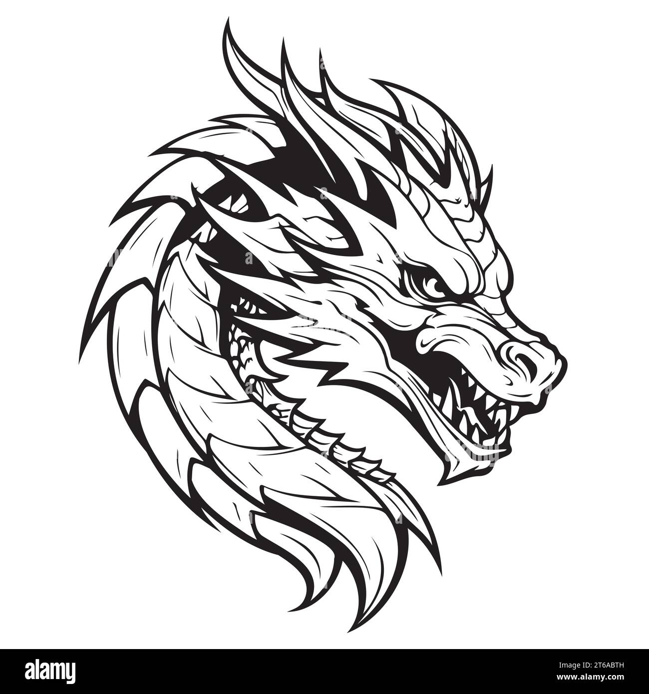 Dragon sketch hand drawn ,Symbol and sign of new year Stock Vector