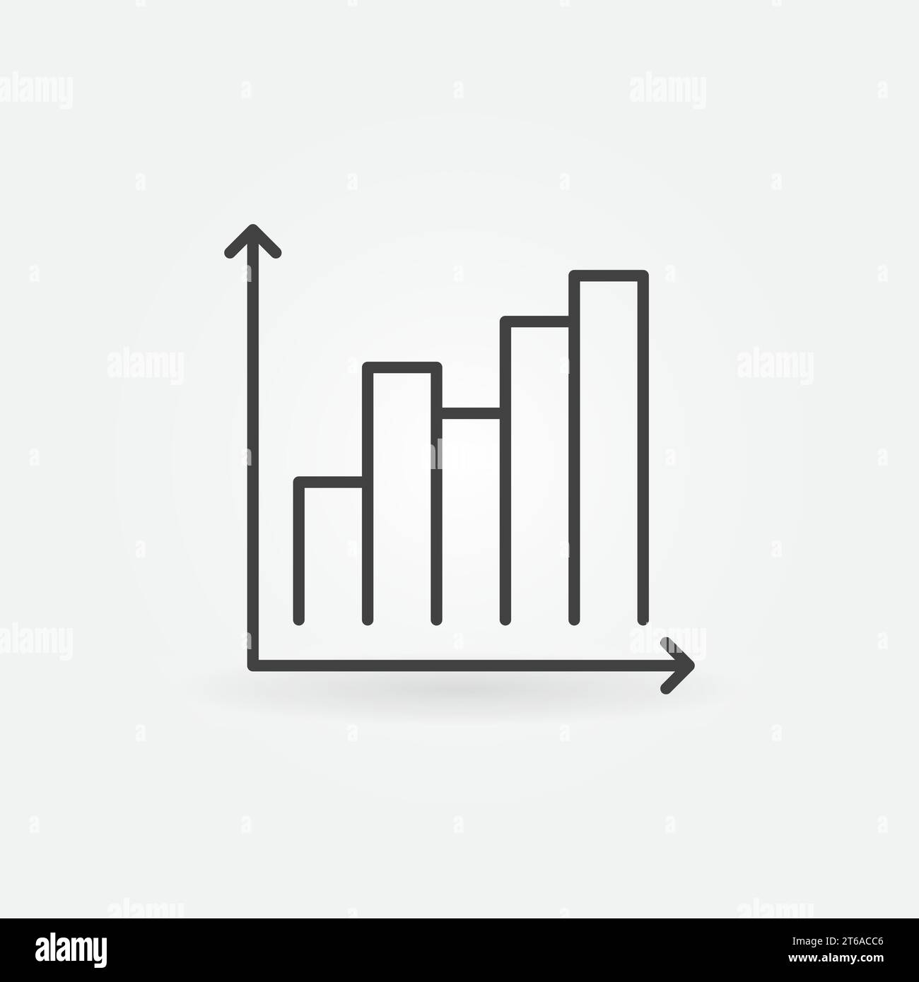 Bar Chart vector thin line concept simple icon or design element Stock ...