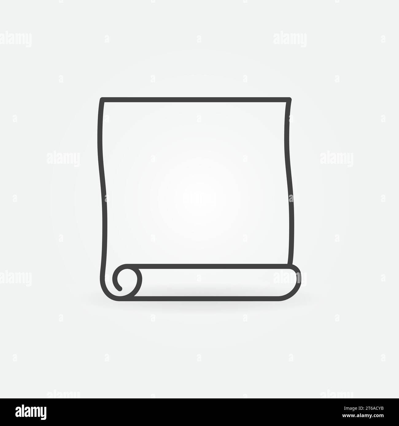 Empty Wallpaper Roll linear vector concept simple icon or logo element ...