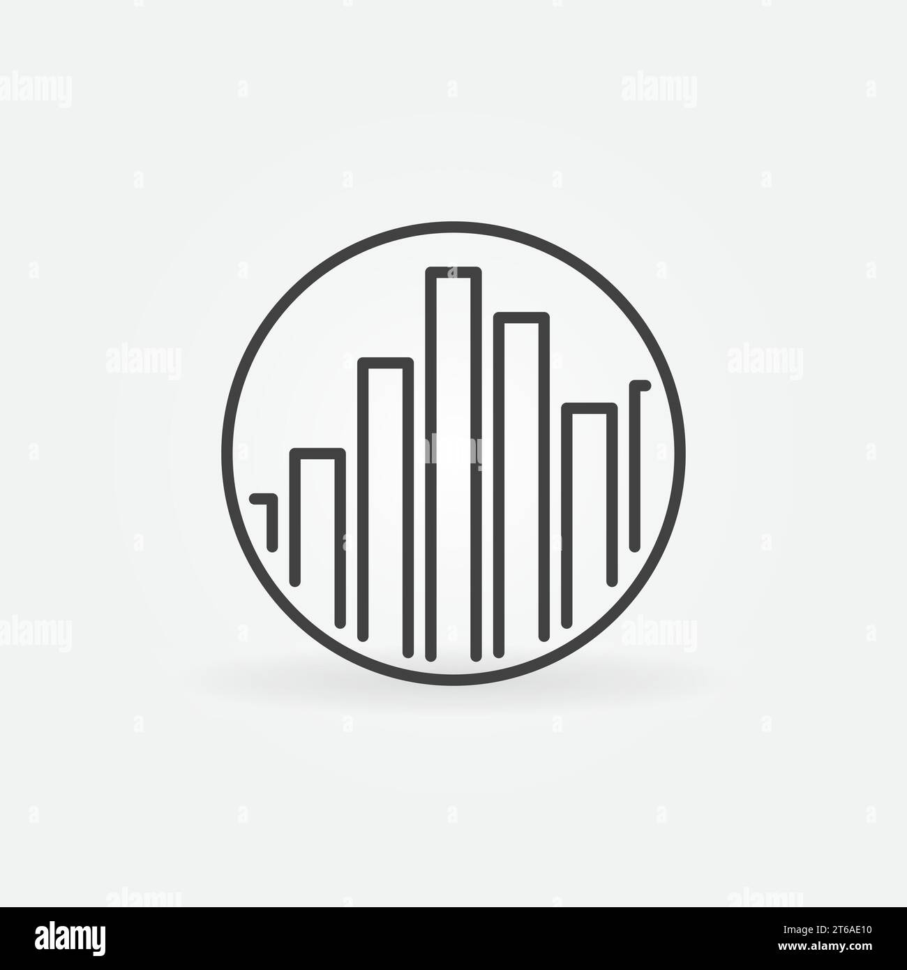 Sound Equalizer in Circle outline vector concept icon or design element ...