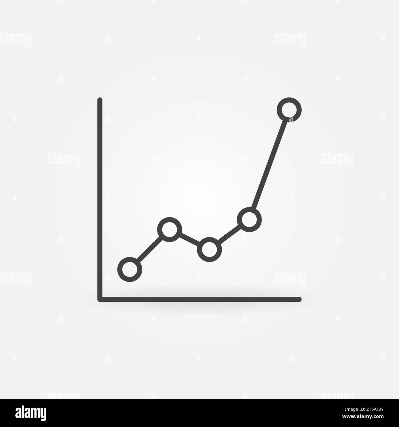 Line graph icon outline Stock Vector Images - Alamy