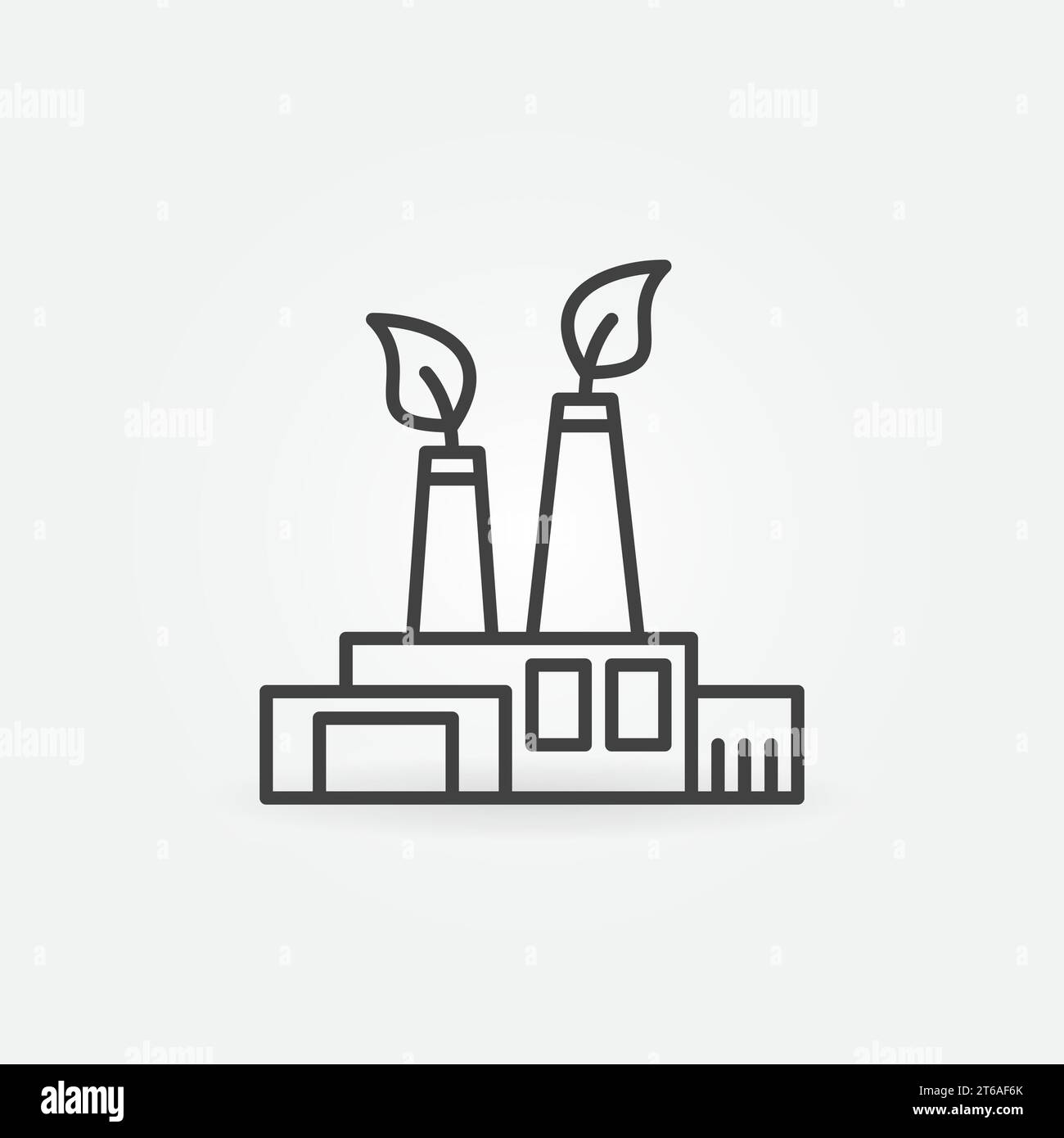 Bio Energy Plant line icon. Eco Factory vector concept outline symbol ... image.
