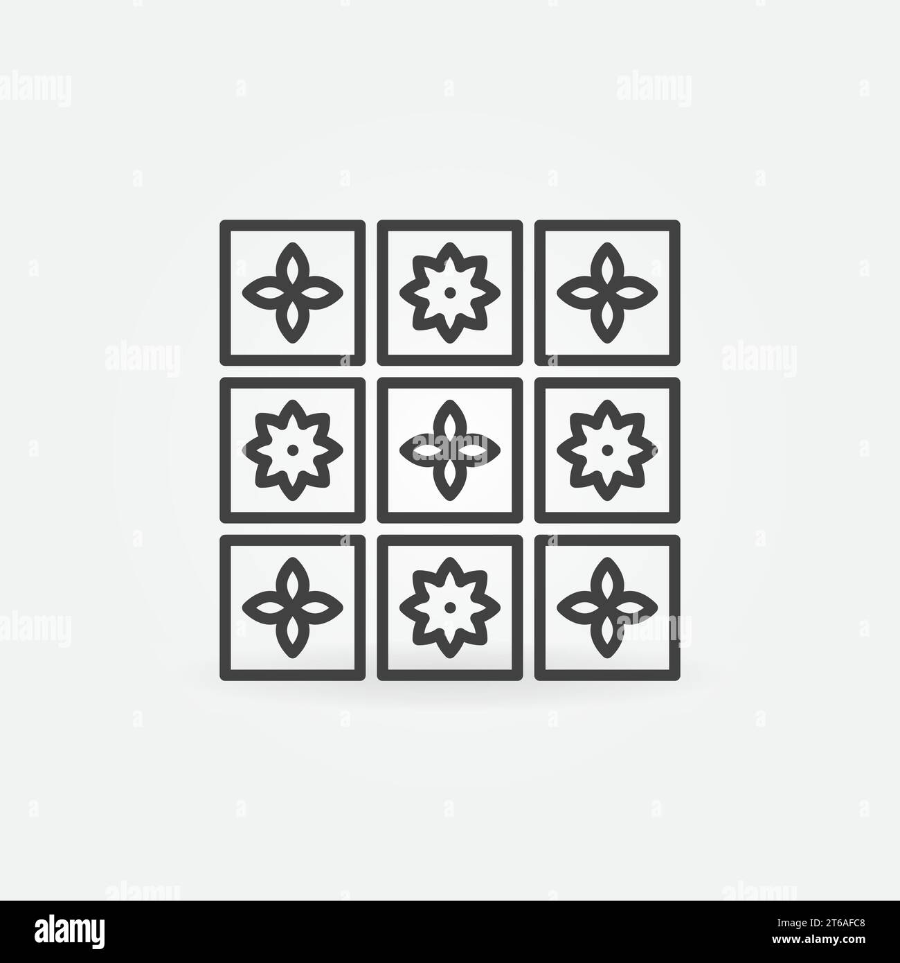 Tiles vector concept icon or sign in outline style Stock Vector Image ...
