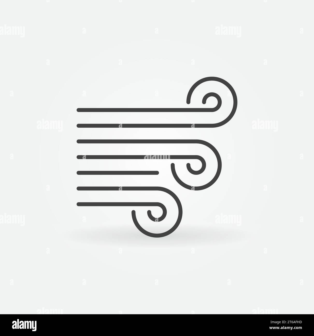 Wind vector concept icon or symbol in thin line style Stock Vector ...