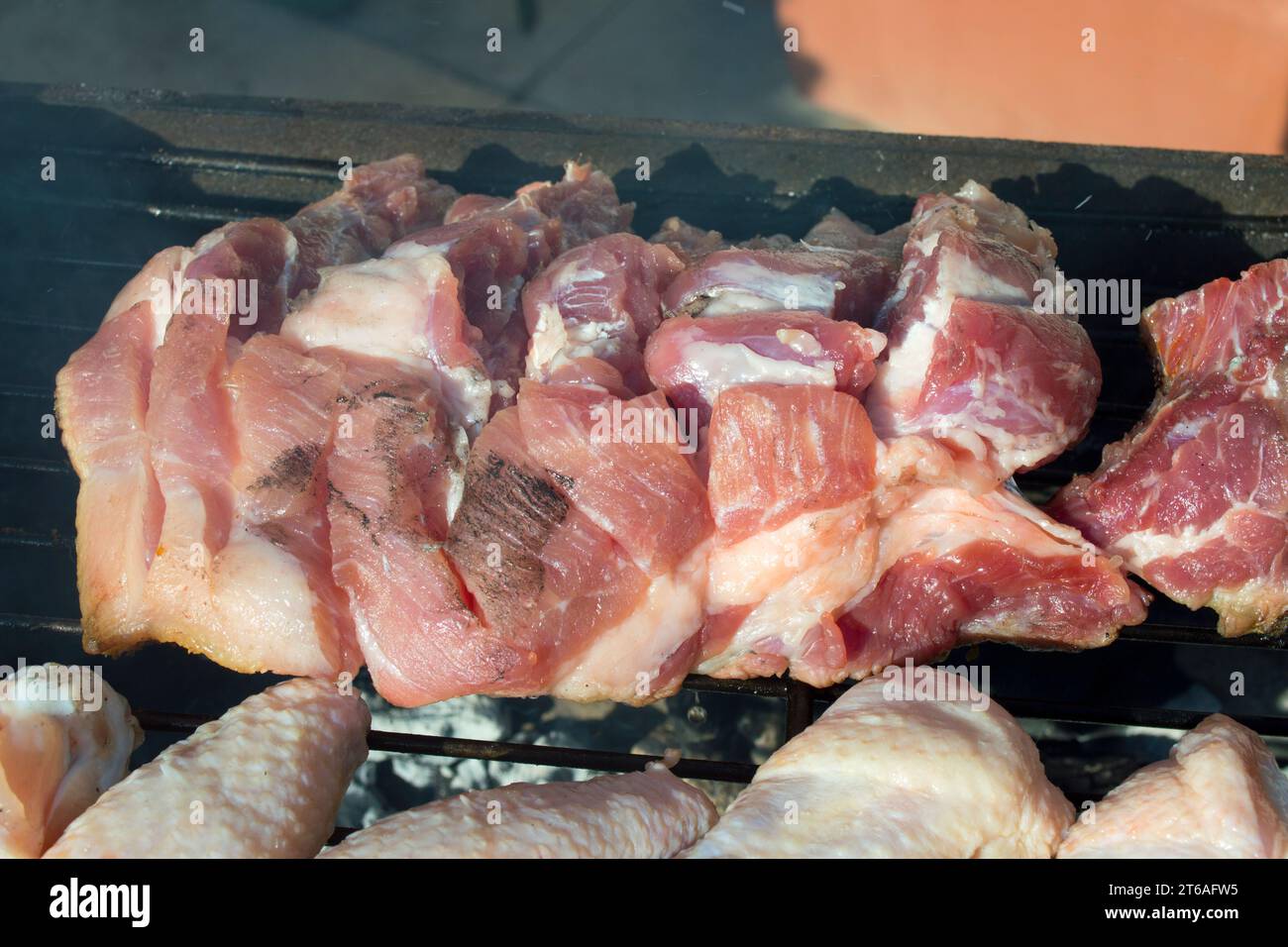 Costillar de cerdo a la barbacoa Stock Photo