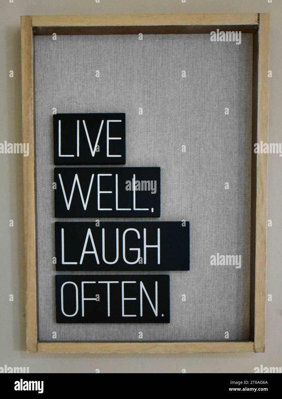 Live Well Laugh Often Stock Photo