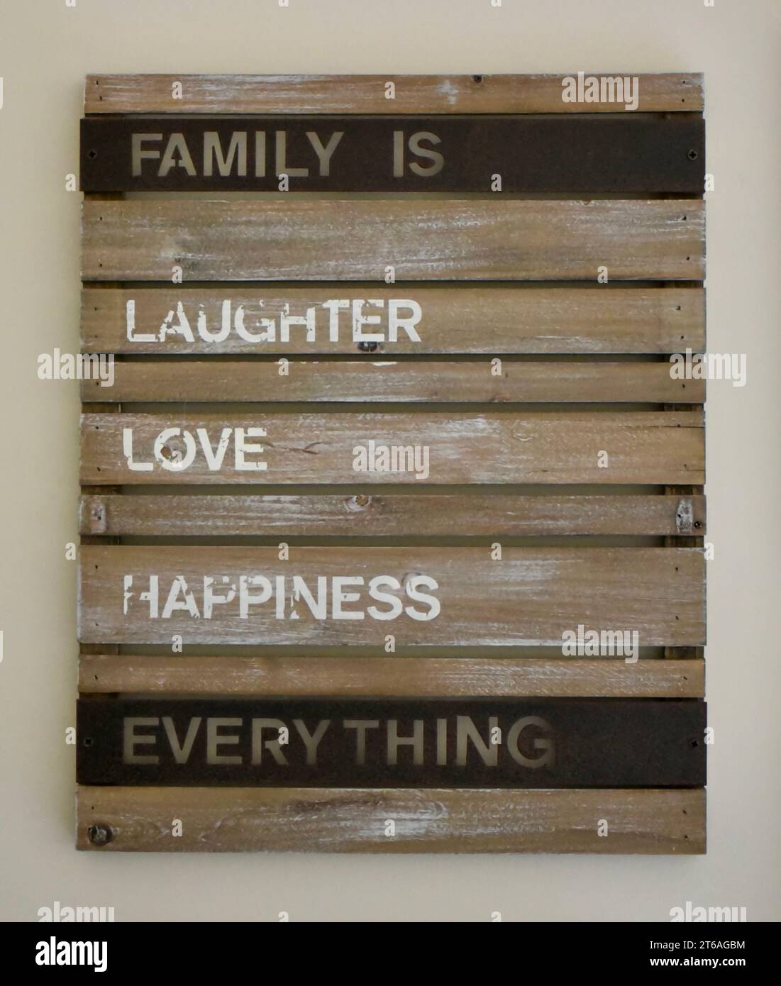 Family is Laughter Love Happiness Everything Stock Photo
