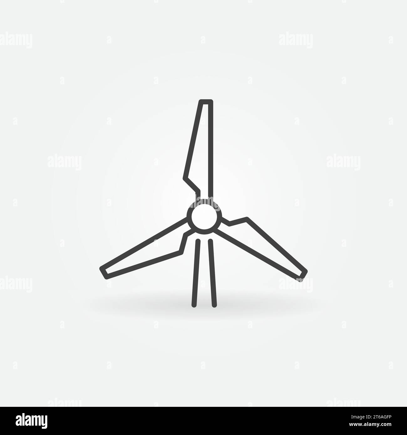 Wind Energy Converter vector outline concept icon or design element ...