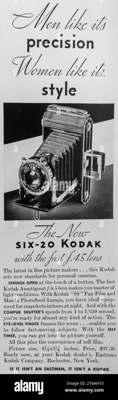 Vintage cameras kodak cameras Black and White Stock Photos & Images - Alamy
