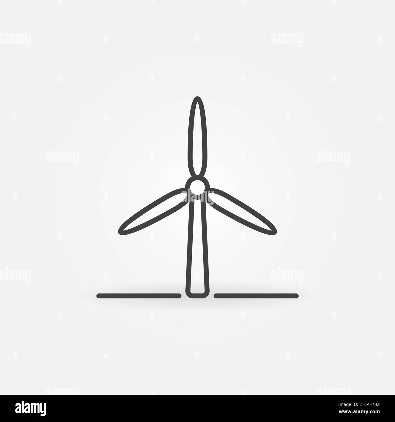 Wind Turbine linear icon. Vector Wind Power concept outline symbol ...