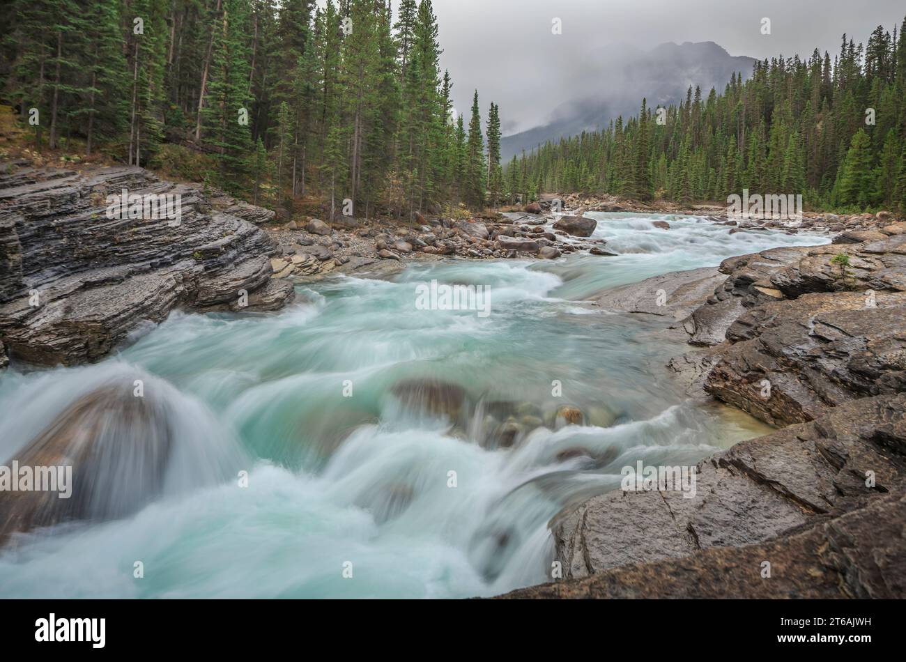 Mistaya Canyon in Banff National Park, Mistaya River, Alberta, Canada ...