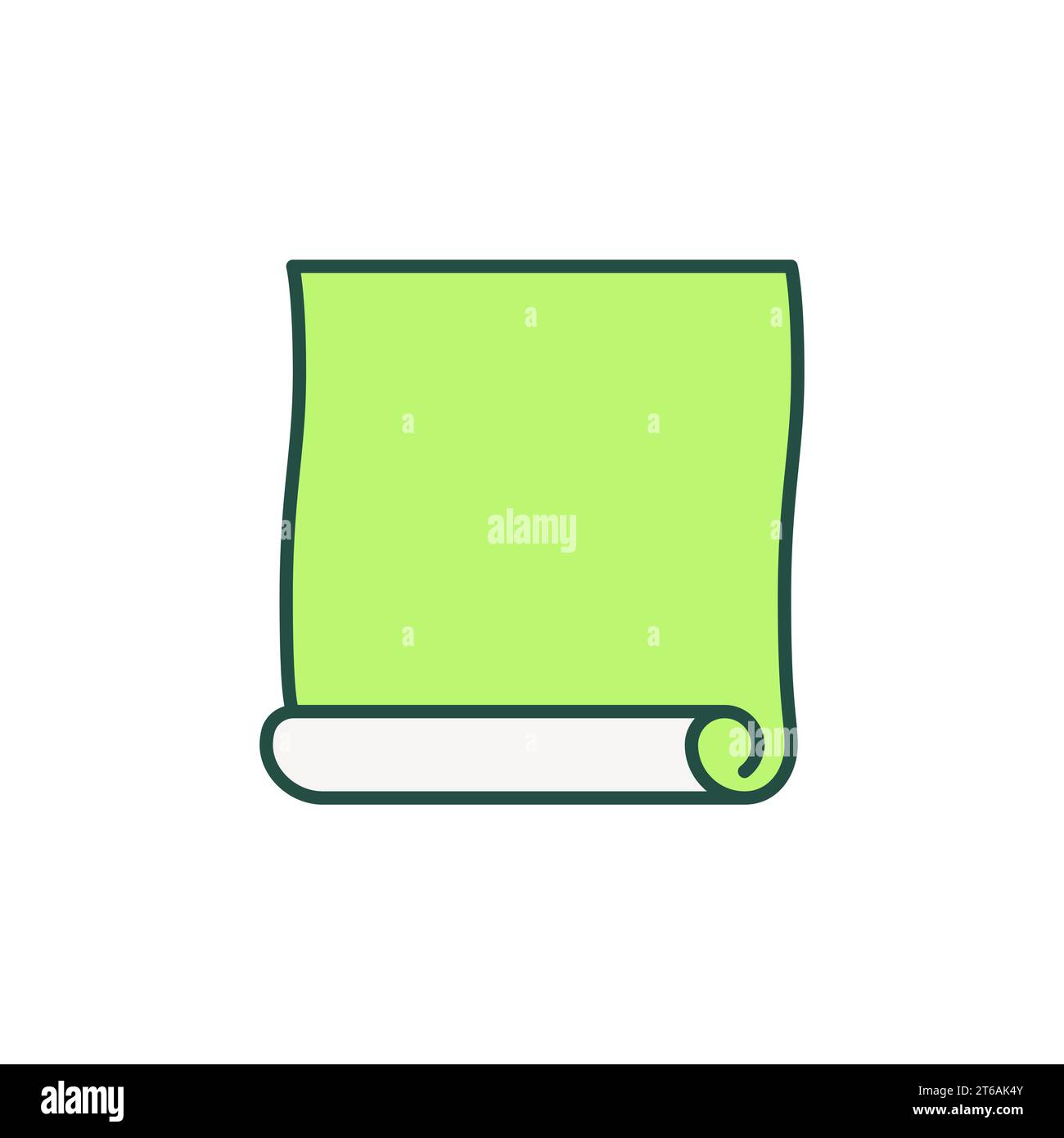 Green Empty Wallpaper Roll vector concept icon or design element Stock Vector