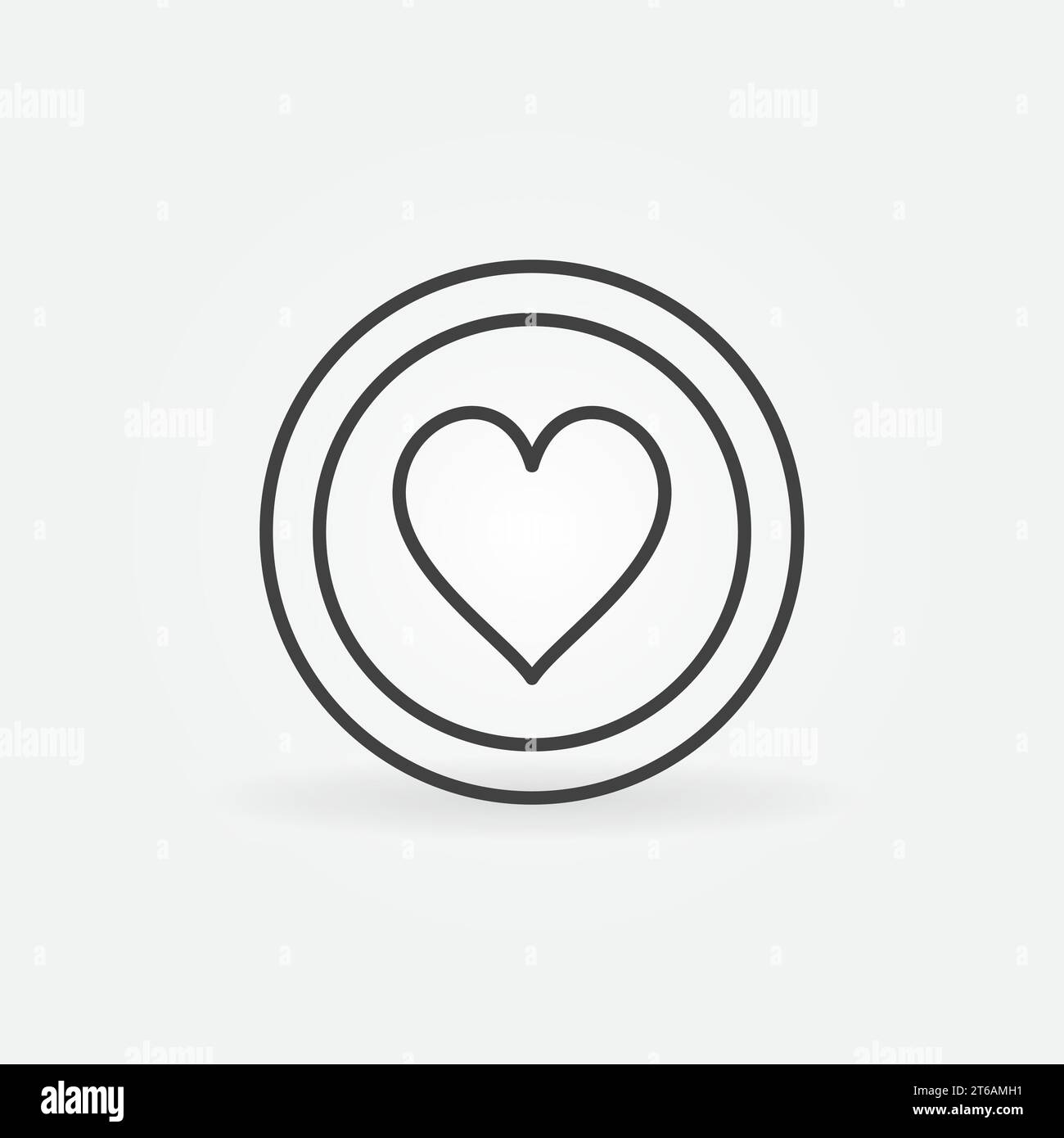 Hearts Card Suit vector outline concept icon or design element Stock Vector