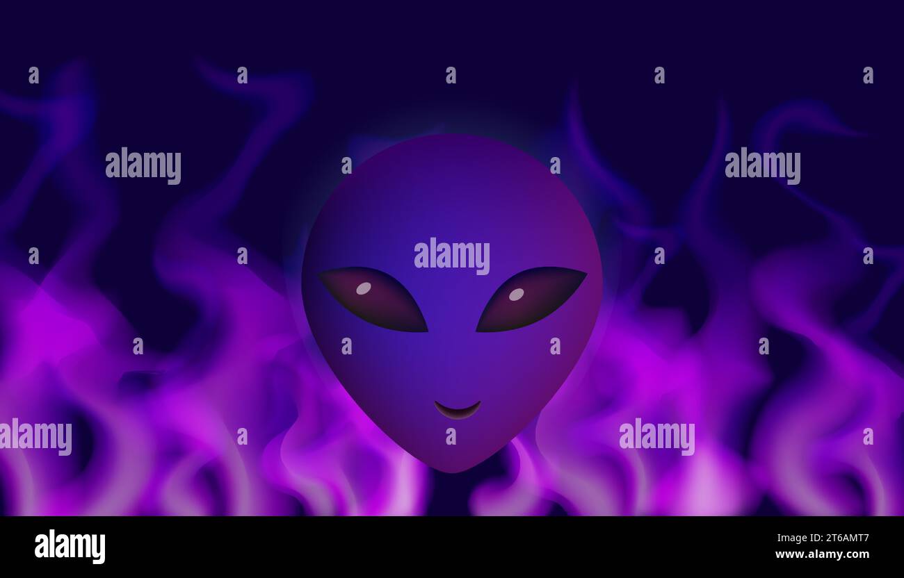 Alien face vector Stock Vector Images - Alamy