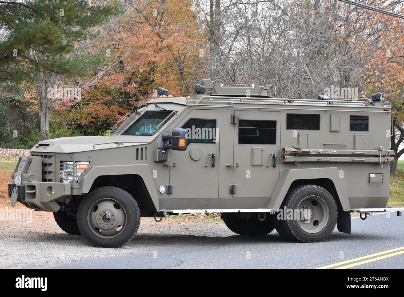 Helmetta, United States. 09th Nov, 2023. Authorities converge on the