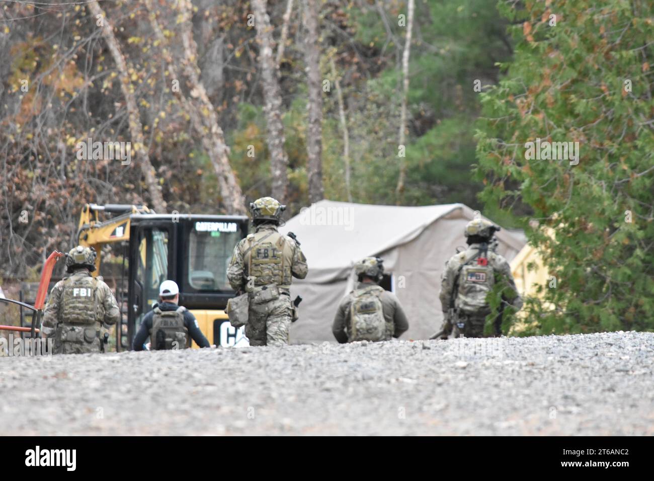 Helmetta, United States. 09th Nov, 2023. Authorities converge on the