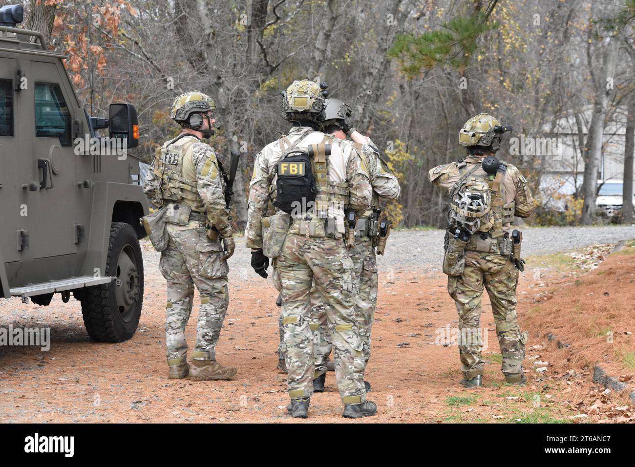 Helmetta, United States. 09th Nov, 2023. Authorities converge on the