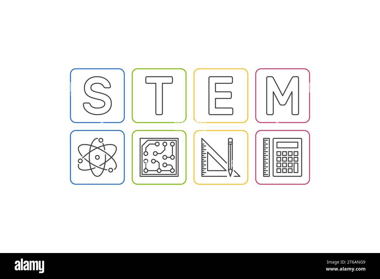 STEM vector concept Science, Technology, Engineering and Mathematics ...