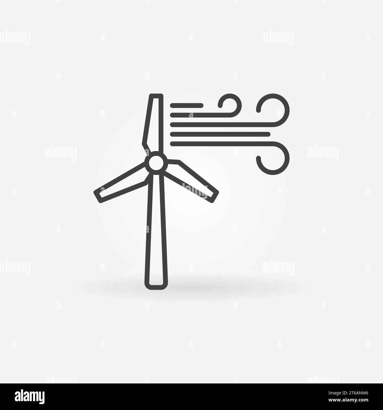 Wind Turbine creative vector icon - wind energy concept outline symbol ...
