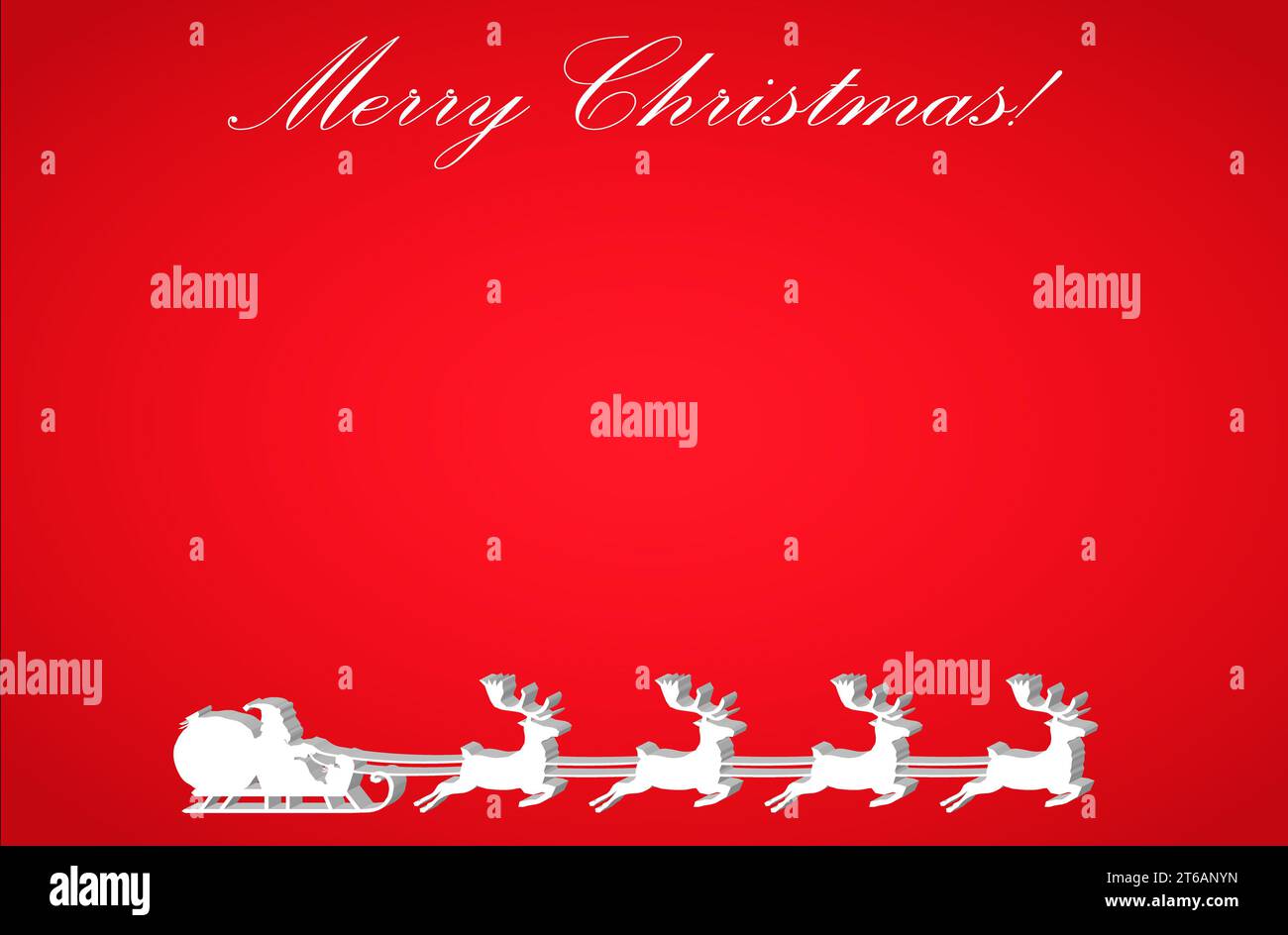Silhouette of Santa Claus flying with the sleigh and his reindeer on ...