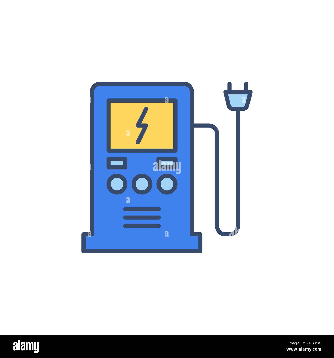 Vector EV Charging Station concept colored icon or design element Stock ...
