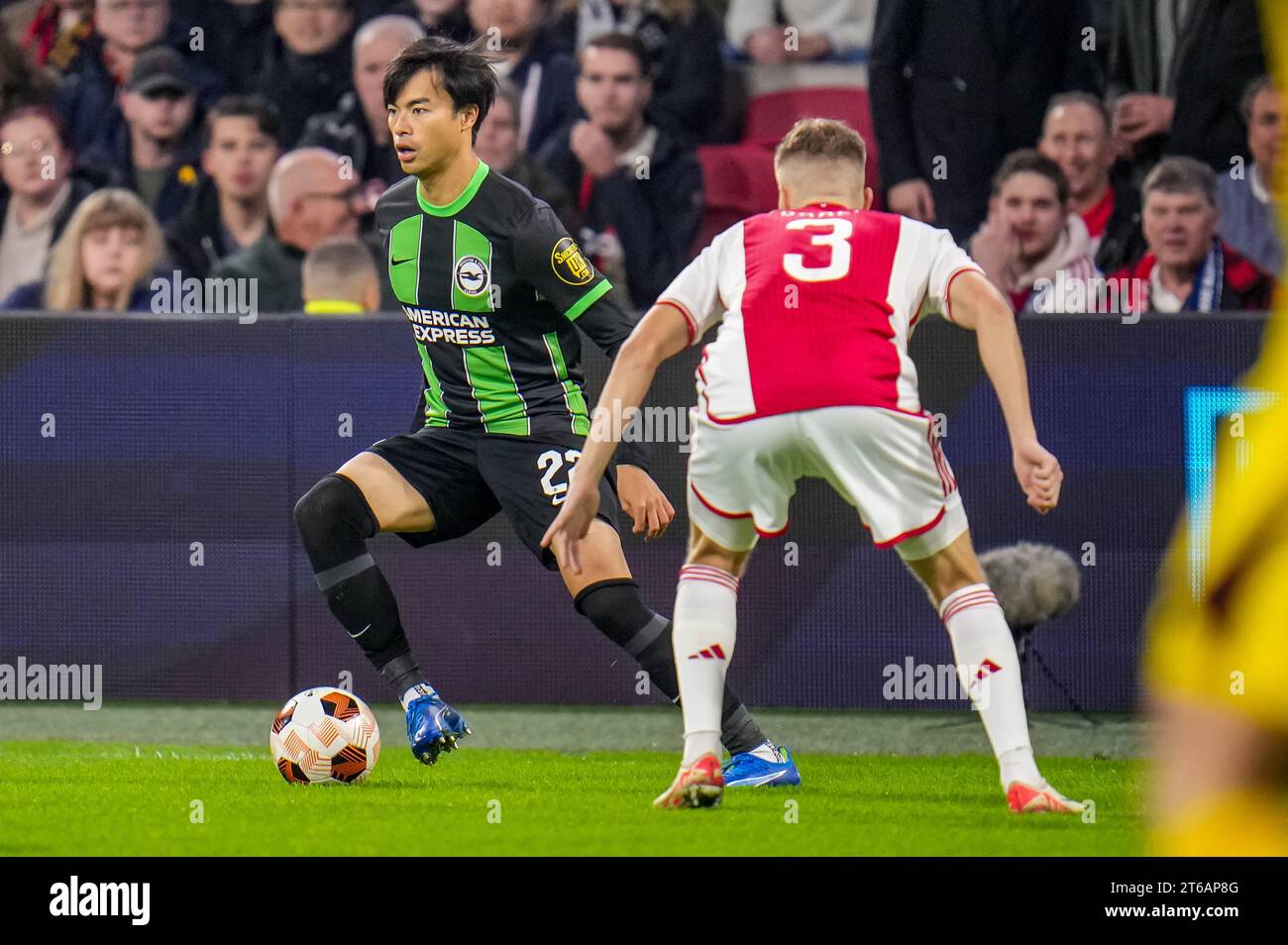 Amsterdam, Netherlands. 09th Nov, 2023. AMSTERDAM, NETHERLANDS NOVEMBER 9 Kaoru Mitoma of Amsterdam, Netherlands. 09th Nov, 2023. AMSTERDAM, NETHERLANDS NOVEMBER 9 Kaoru Mitoma of
