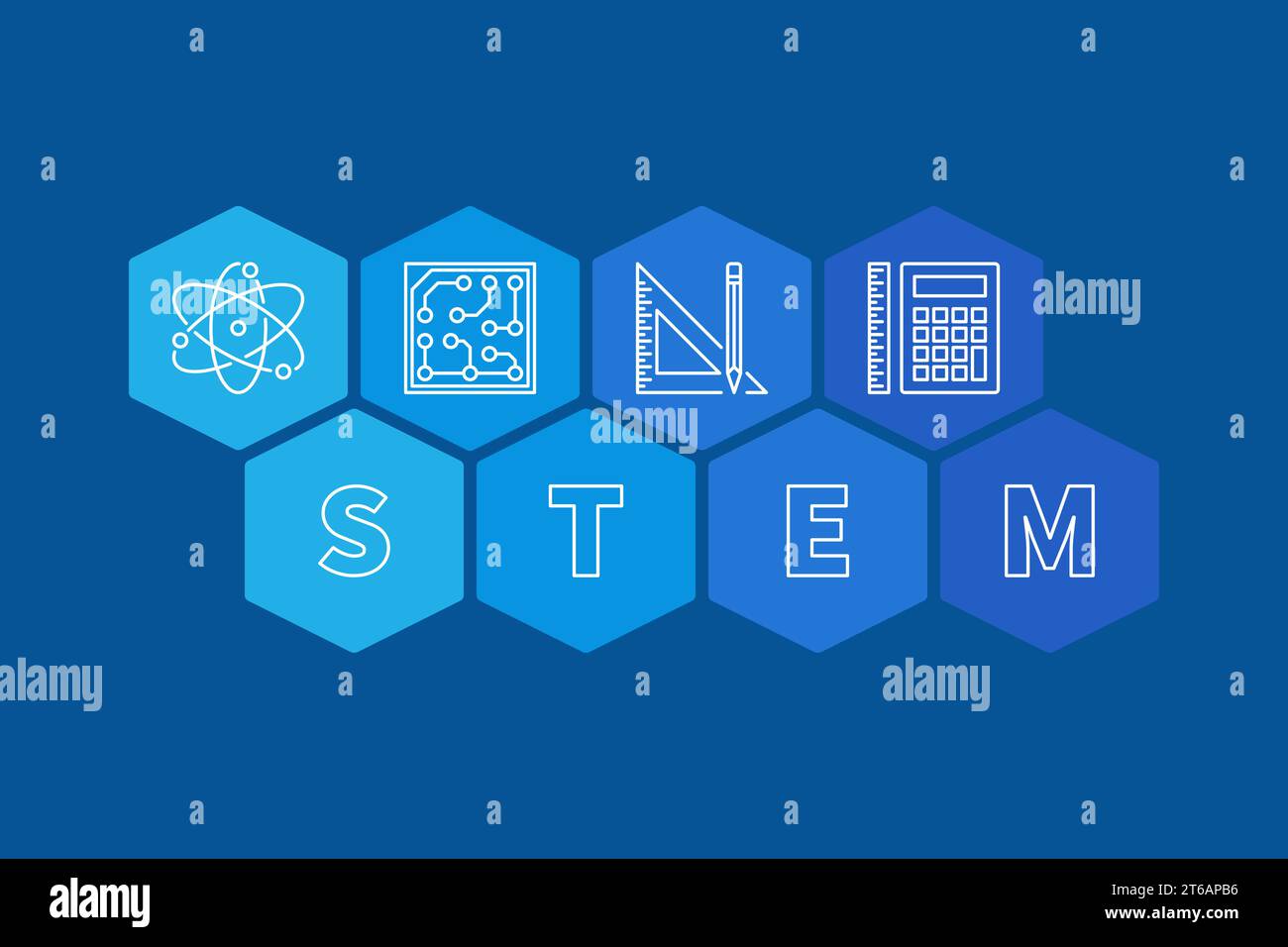 STEM concept banner. Vector Science, Technology, Engineering and ...