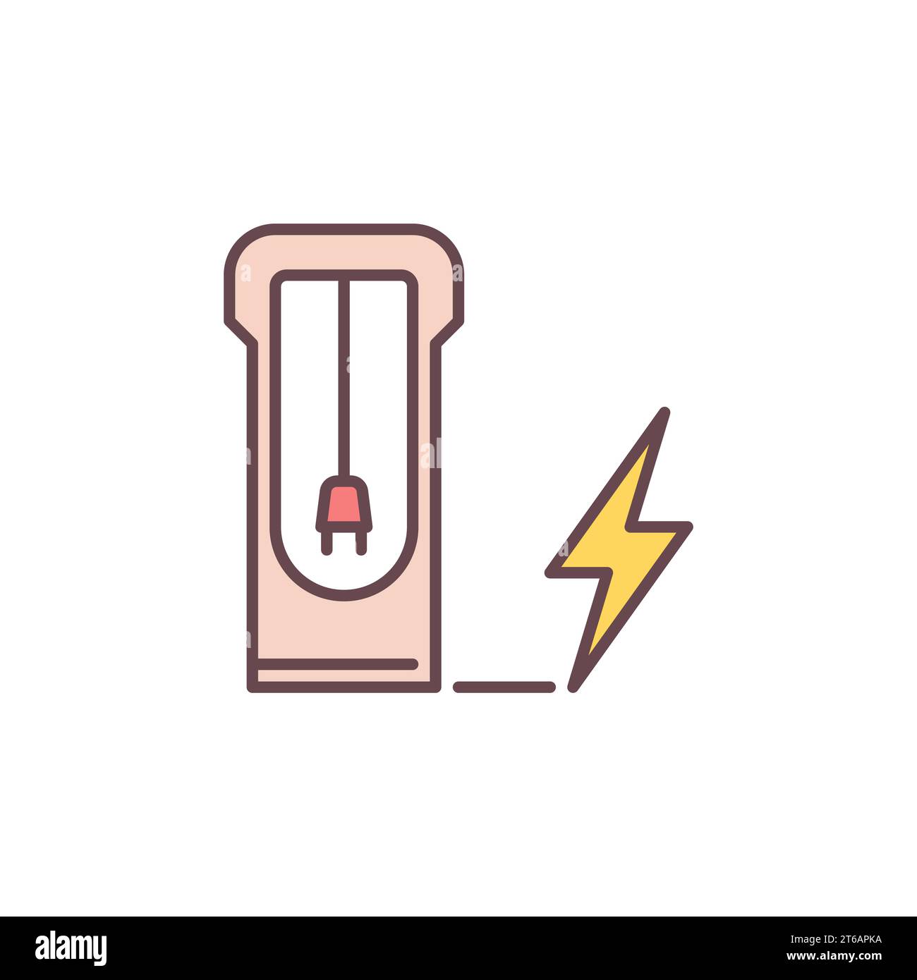 EV Recharging Point vector concept colored icon or sign Stock Vector
