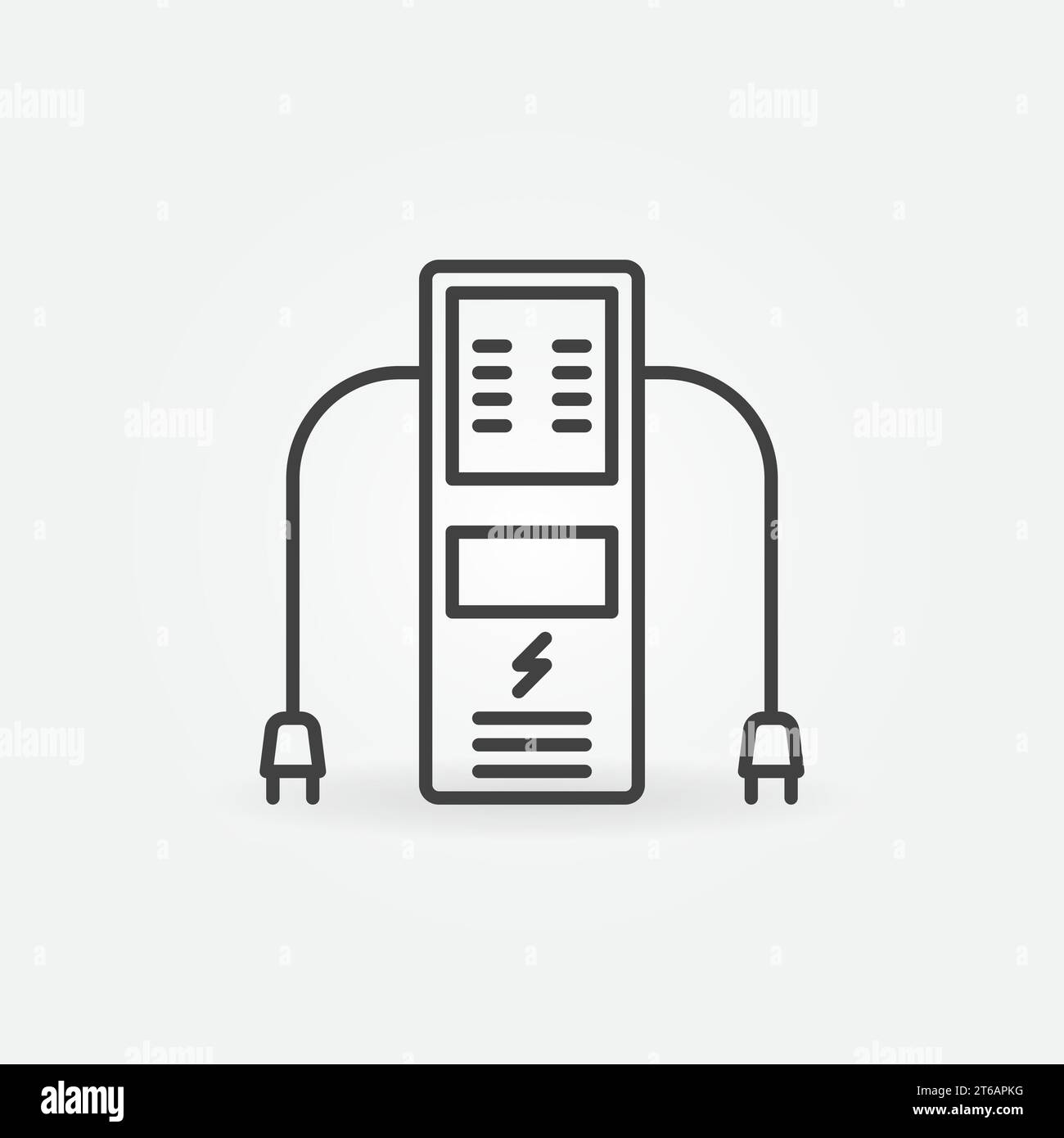 Electric Car Charging Station outline vector concept icon or design ...