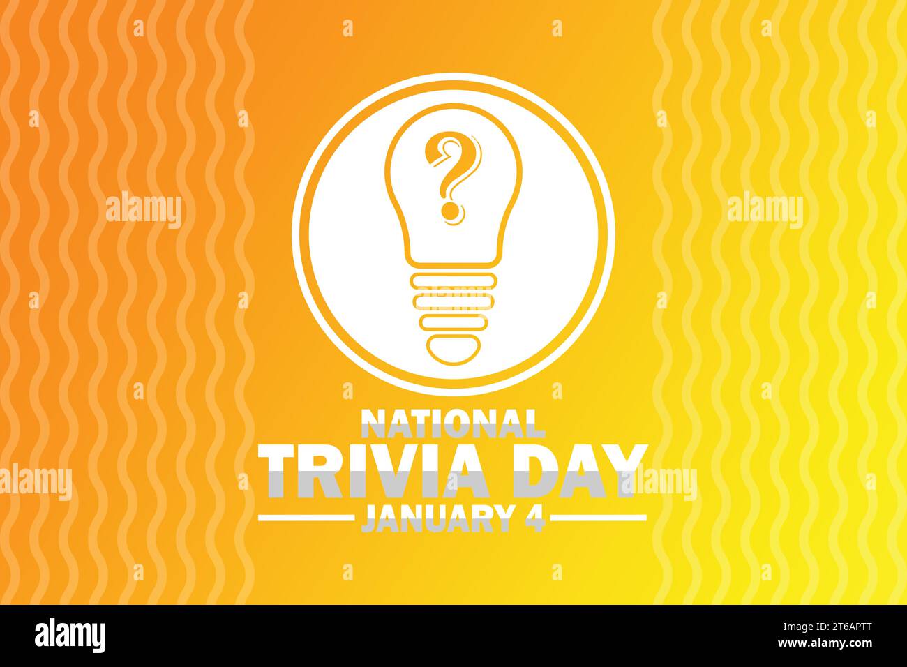 National Trivia Day Vector illustration. January 4. Suitable for greeting card, poster and banner Stock Vector