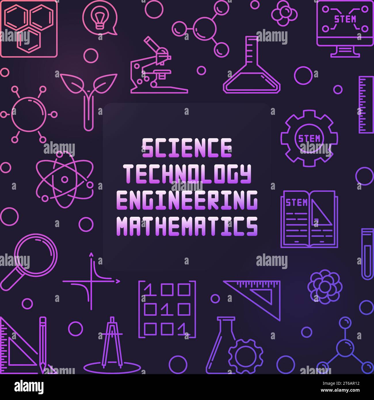 Science, Technology, Engineering and Mathematics vector concept ...